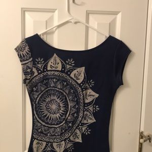 Never been worn. Desigual. XS. Navy with design.